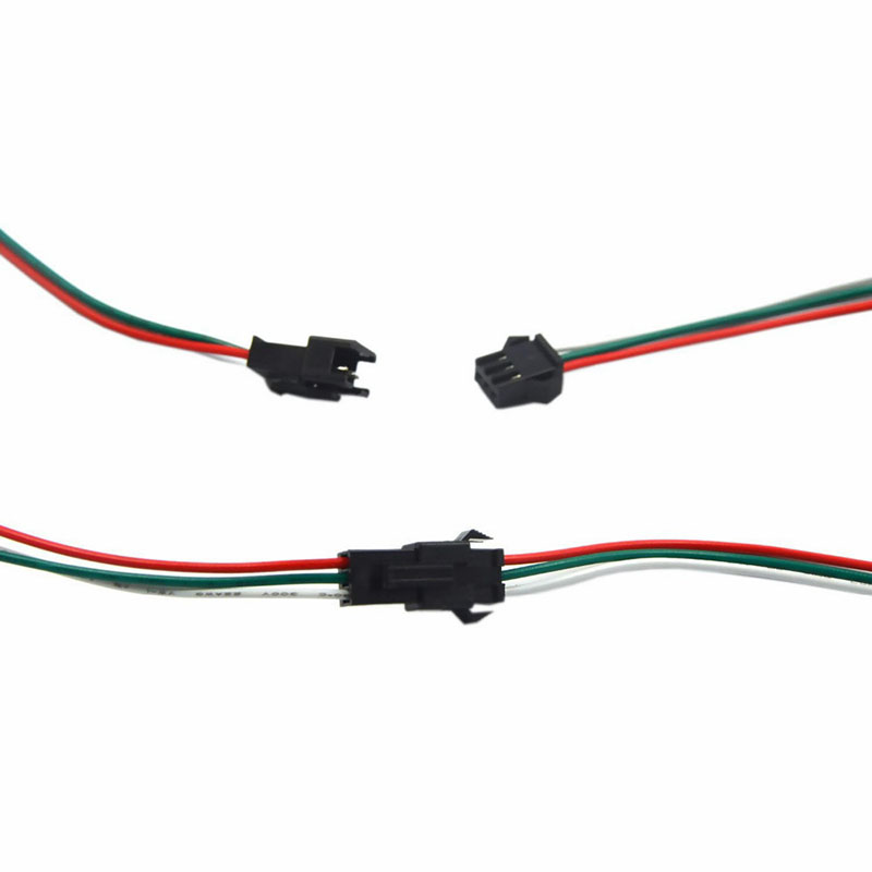 20AWG 3-pin Male/Femail Signal Fast Connector For Addressable RGB WS2812/WS2812B/UCS1903 LED Strip Lights